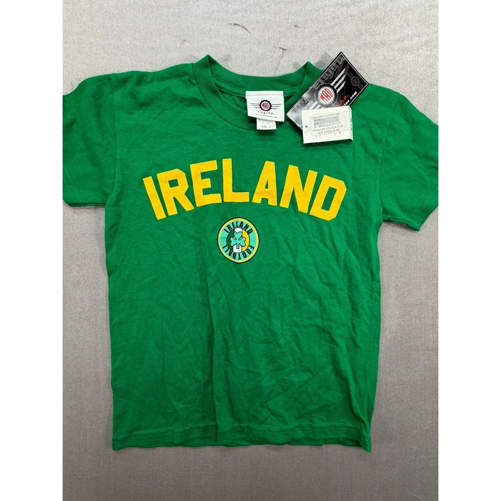 NWT Mad Engine Ireland‎ Soccer Kid Shirt Green Size Large 7